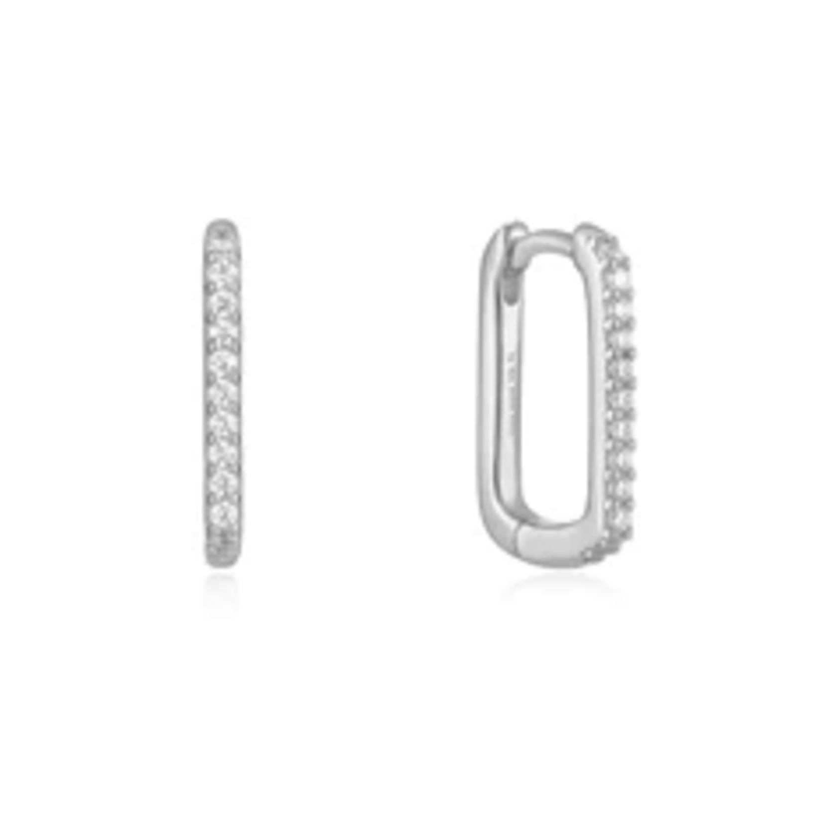 Ania Haie Ania Haie Glam Rock Oval Hoop Earrings, silver