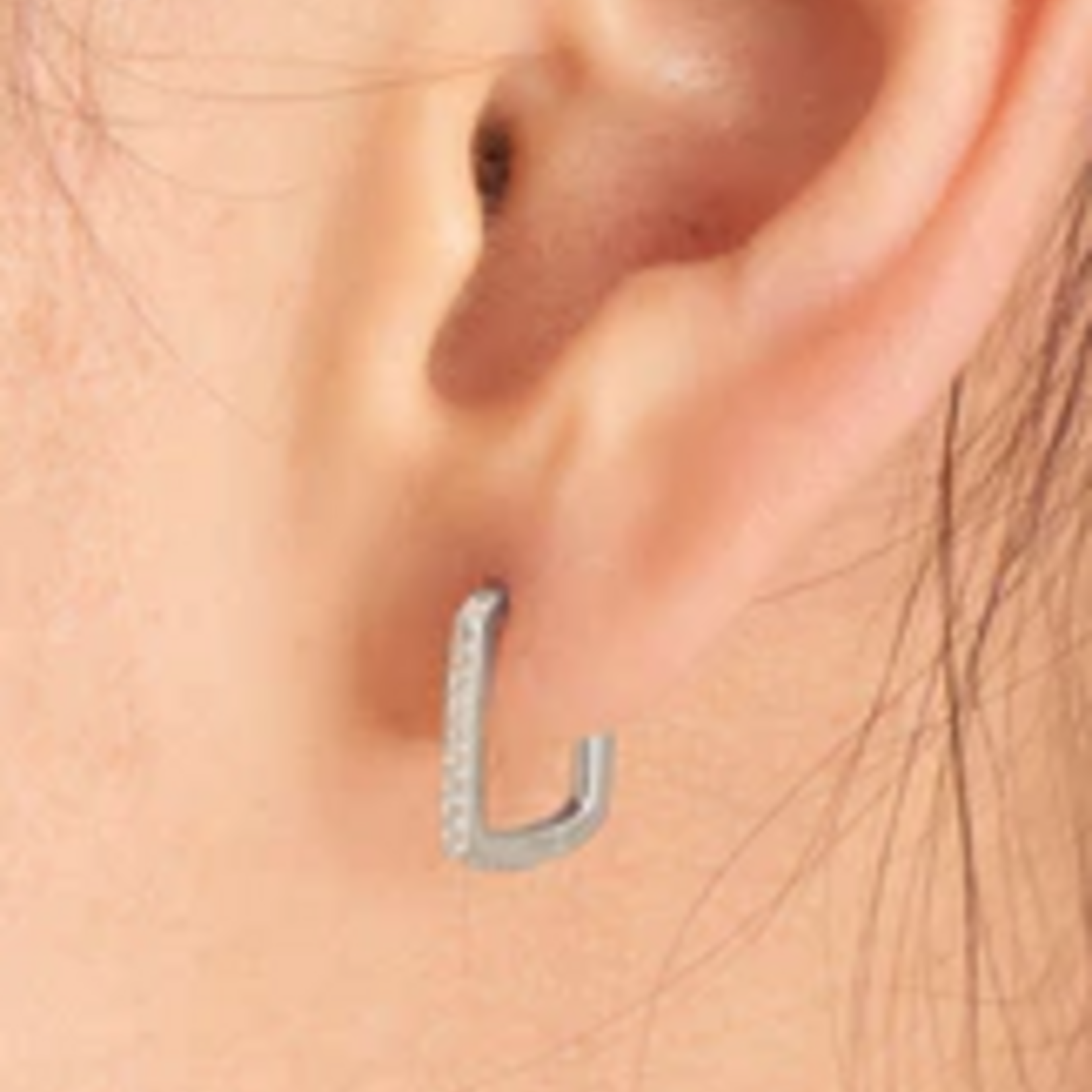 Ania Haie Ania Haie Glam Rock Oval Hoop Earrings, silver