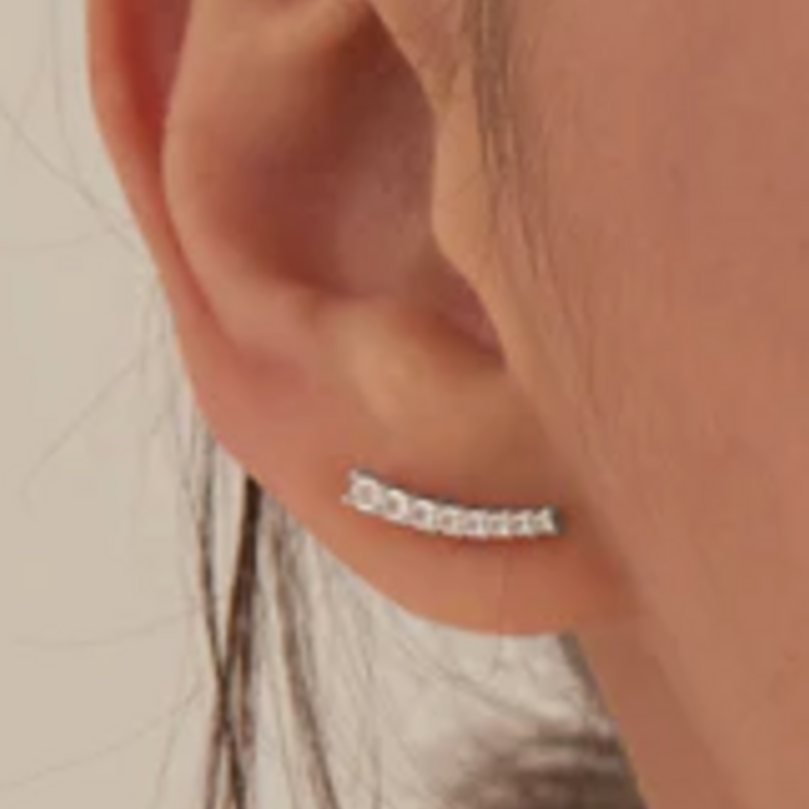 Ania Haie Ania Haie Glam Rock Crawler Stud Earrings, silver