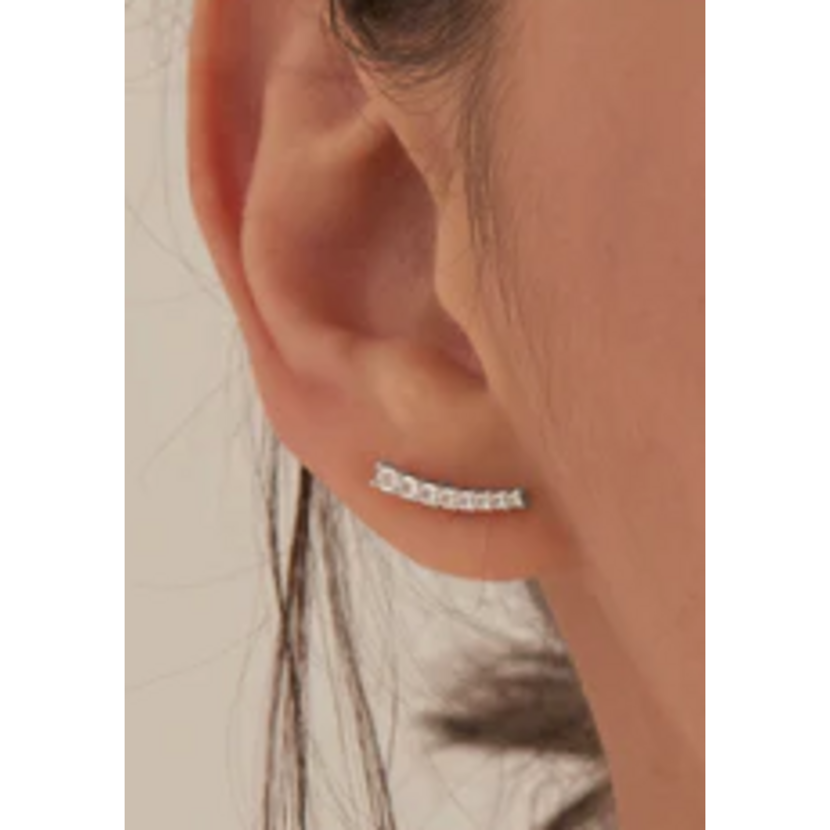 Ania Haie Ania Haie Glam Rock Crawler Stud Earrings, silver