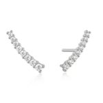 Ania Haie Ania Haie Glam Rock Crawler Stud Earrings, silver