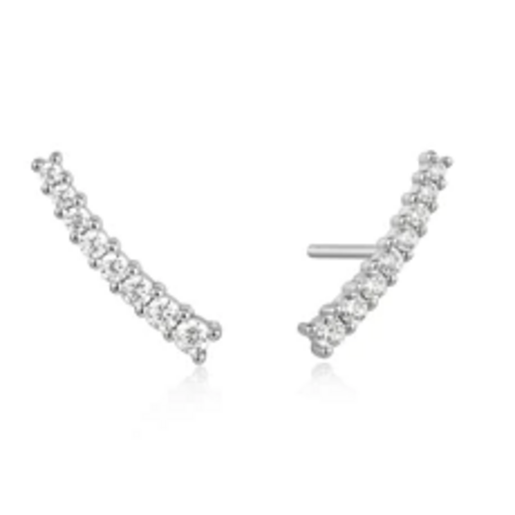 Ania Haie Ania Haie Glam Rock Crawler Stud Earrings, silver