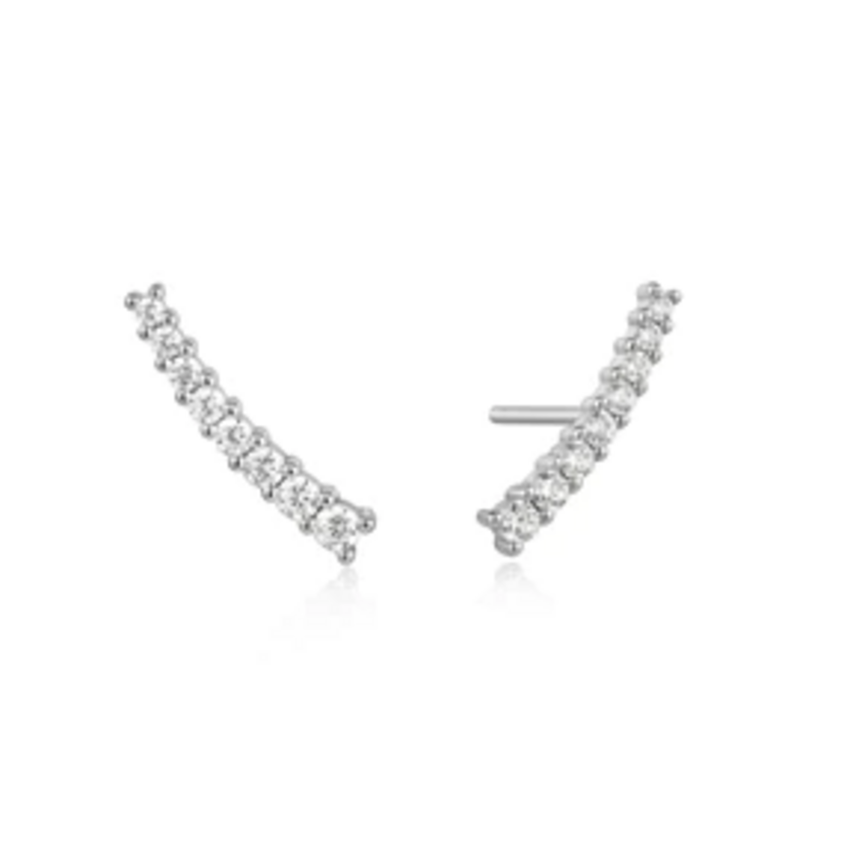 Ania Haie Ania Haie Glam Rock Crawler Stud Earrings, silver