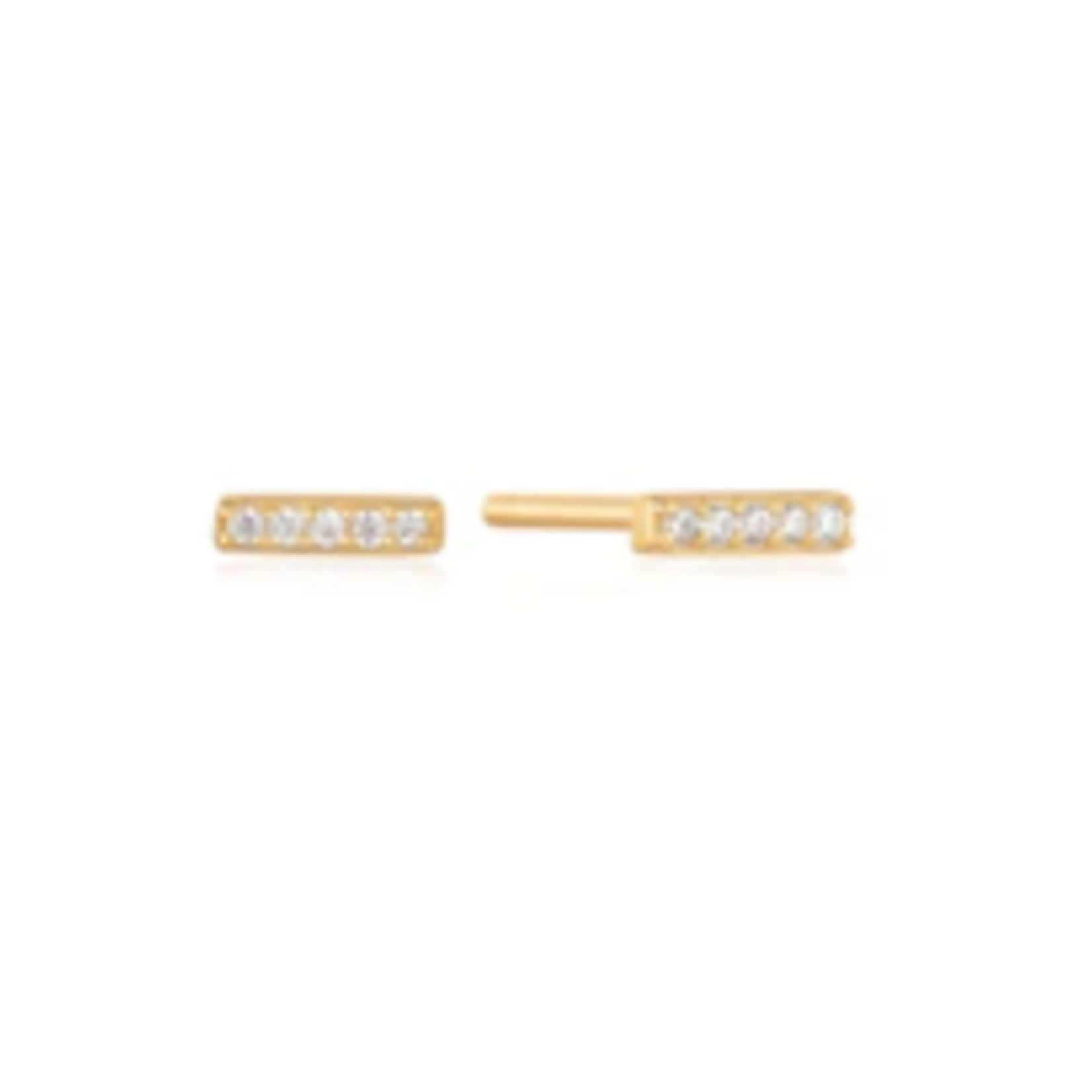 Ania Haie Glam Rock Bar Stud Earrings, gold
