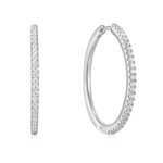 Ania Haie Glam Rock Hoop Earrings, silver