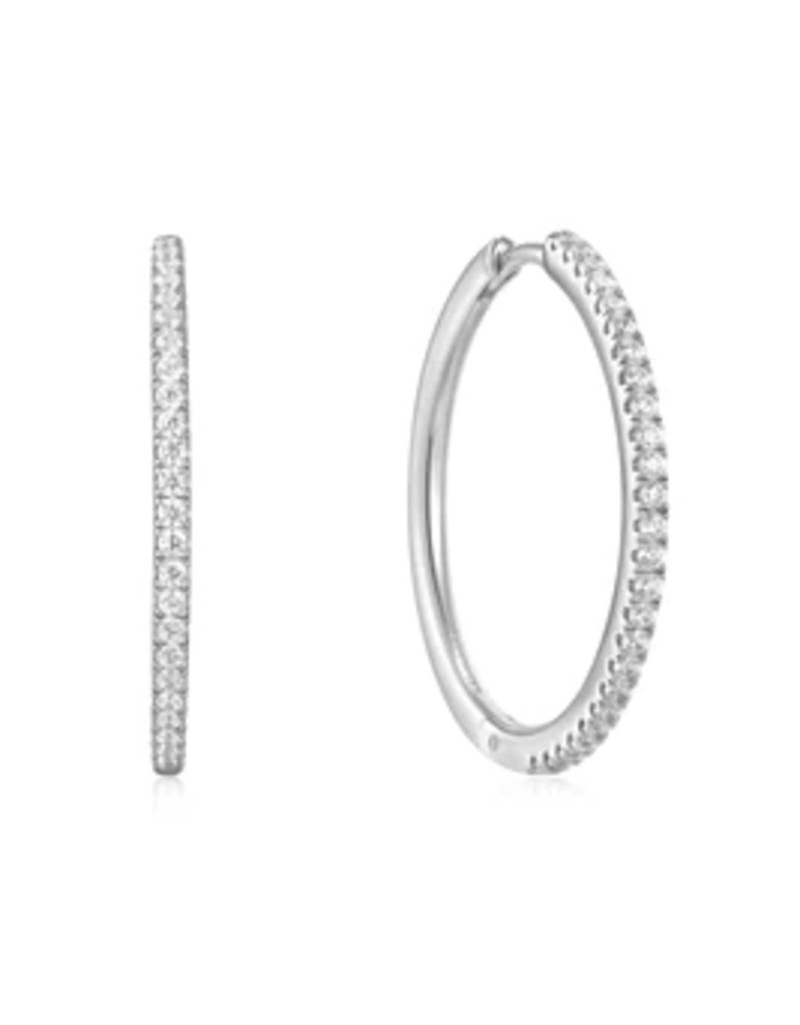 Ania Haie Ania Haie Glam Rock Hoop Earrings, silver