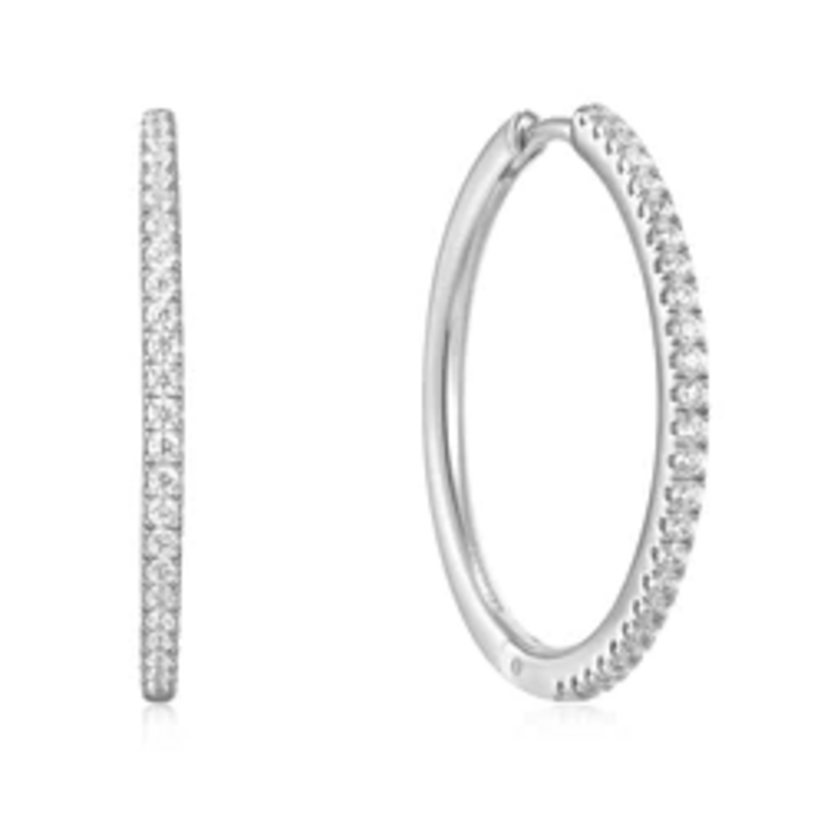 Ania Haie Ania Haie Glam Rock Hoop Earrings, silver