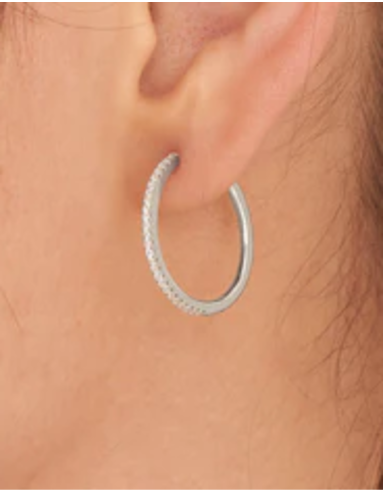 Ania Haie Ania Haie Glam Rock Hoop Earrings, silver