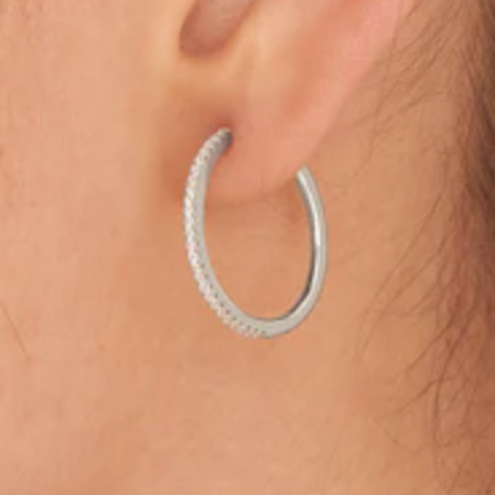 Ania Haie Ania Haie Glam Rock Hoop Earrings, silver