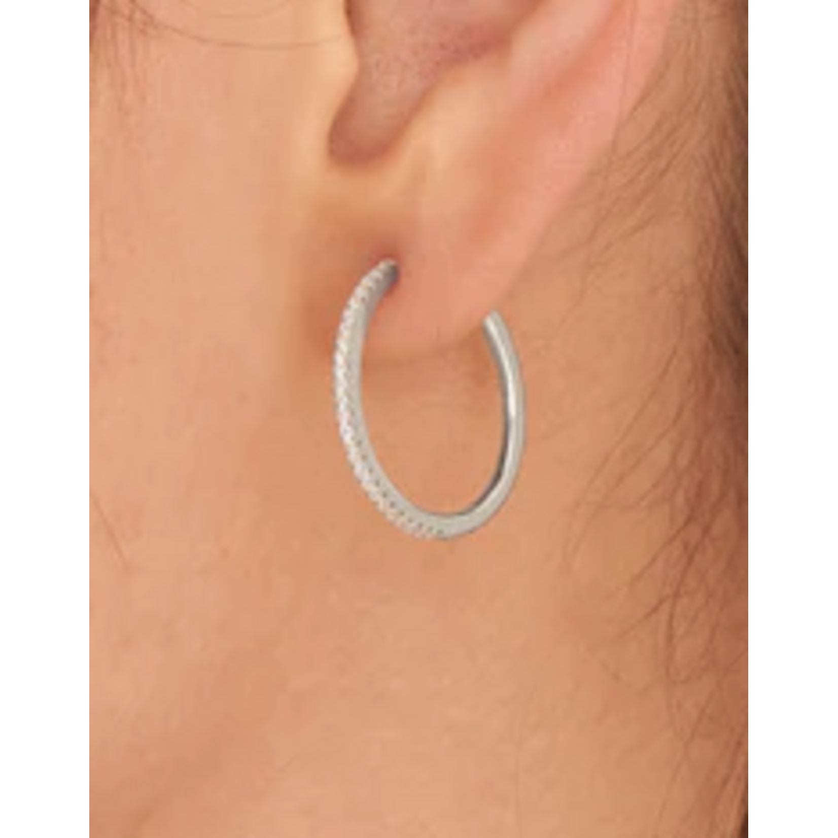 Ania Haie  Glam Rock Hoop Earrings, silver