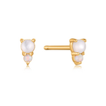 Ania Haie Rising Star MOP and Opal Stud Earrings, gold