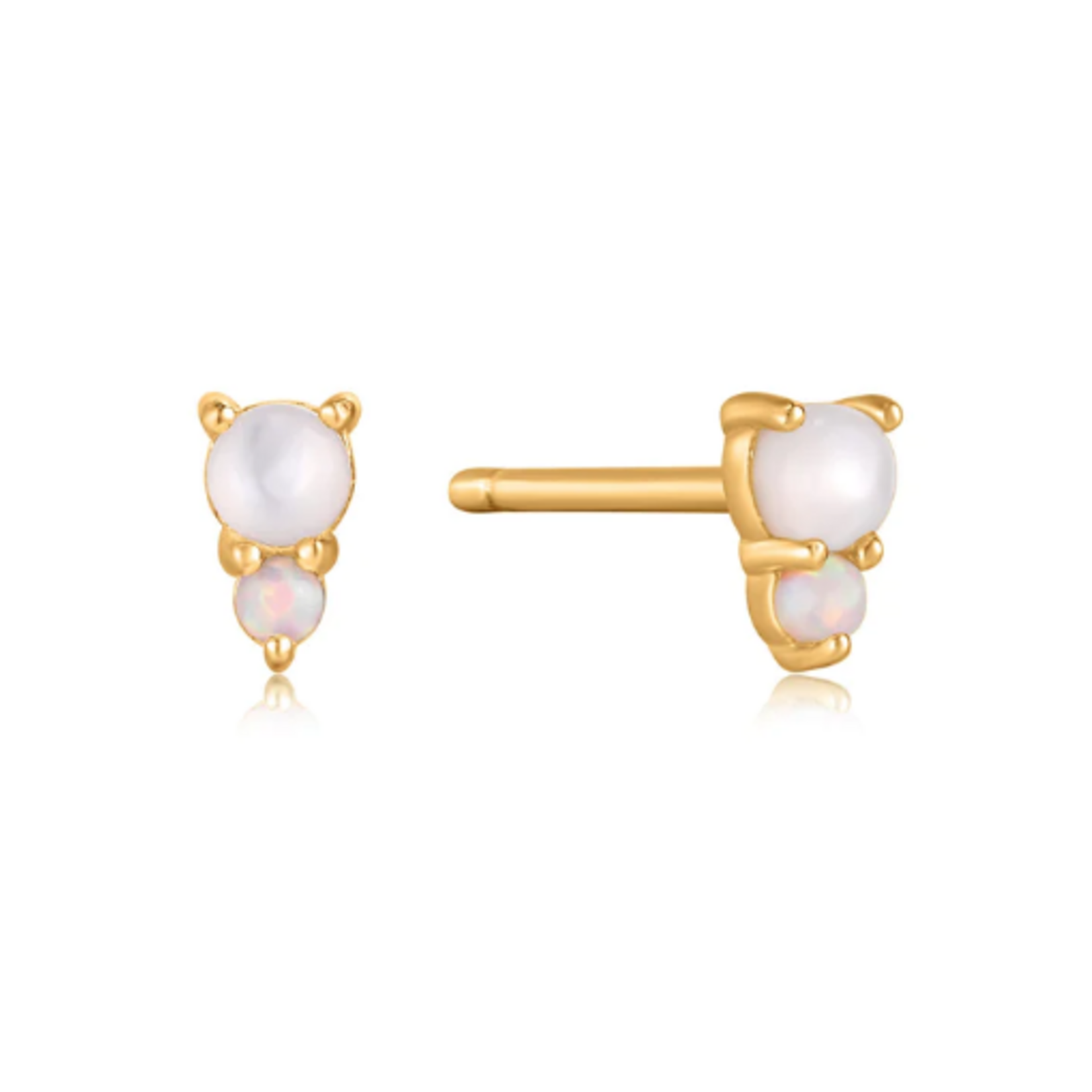 Ania Haie Ania Haie Rising Star MOP and Opal Stud Earrings, gold