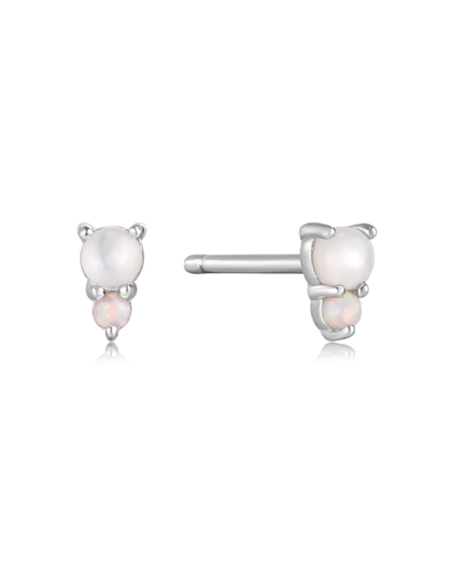 Ania Haie Ania Haie Rising Star MOP and Opal Stud Earrings, silver