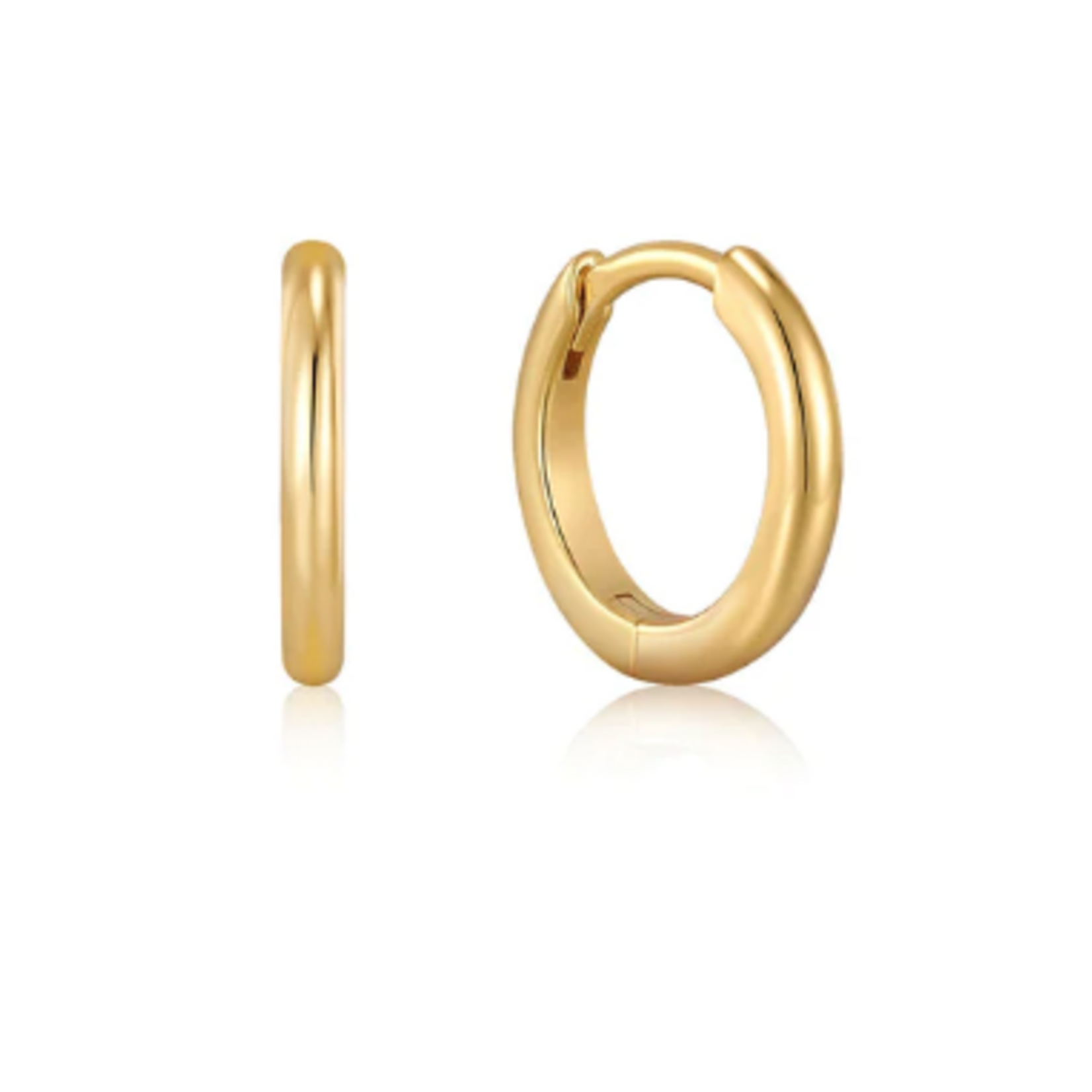 Ania Haie  Ear Edit Smooth Mini Huggie Hoop Earrings, gold