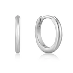 Ania Haie Ania Haie Ear Edit Smooth Huggie Hoop Earrings, silver