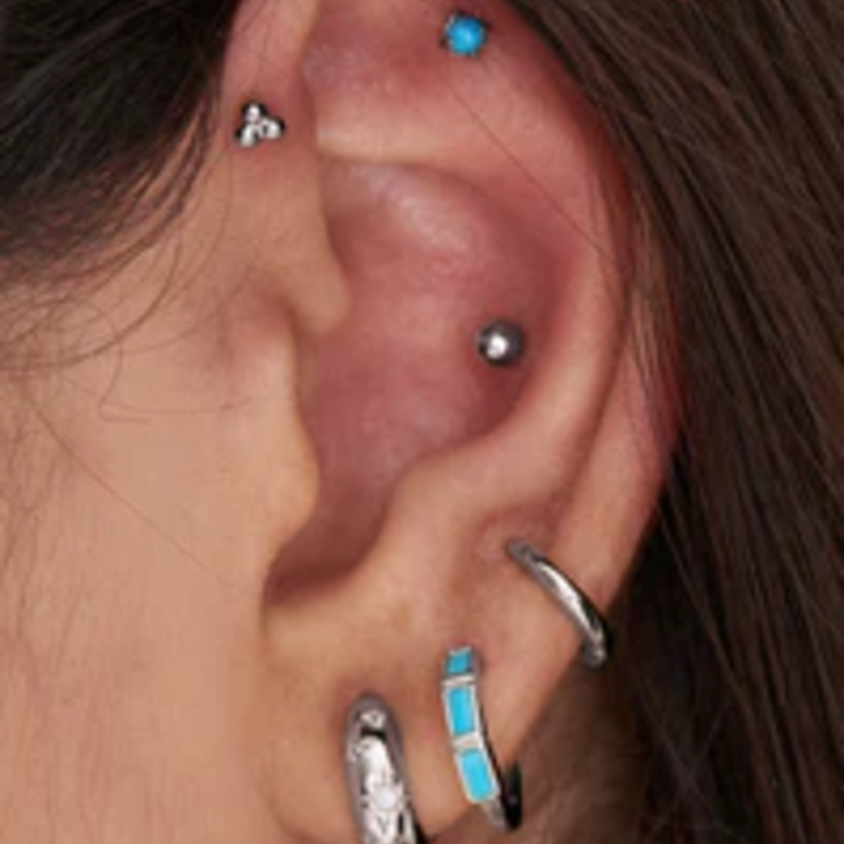 Ania Haie Ania Haie Ear Edit Smooth Huggie Hoop Earrings, silver