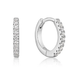 Ania Haie Ania Haie Ear Edit Sparkle Huggie Hoop Earrings, silver