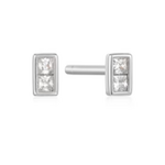 Ania Haie Ania Haie Glam Rock Mini Stud Earrings, silver