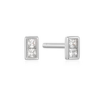 Ania Haie Glam Rock Mini Stud Earrings, silver