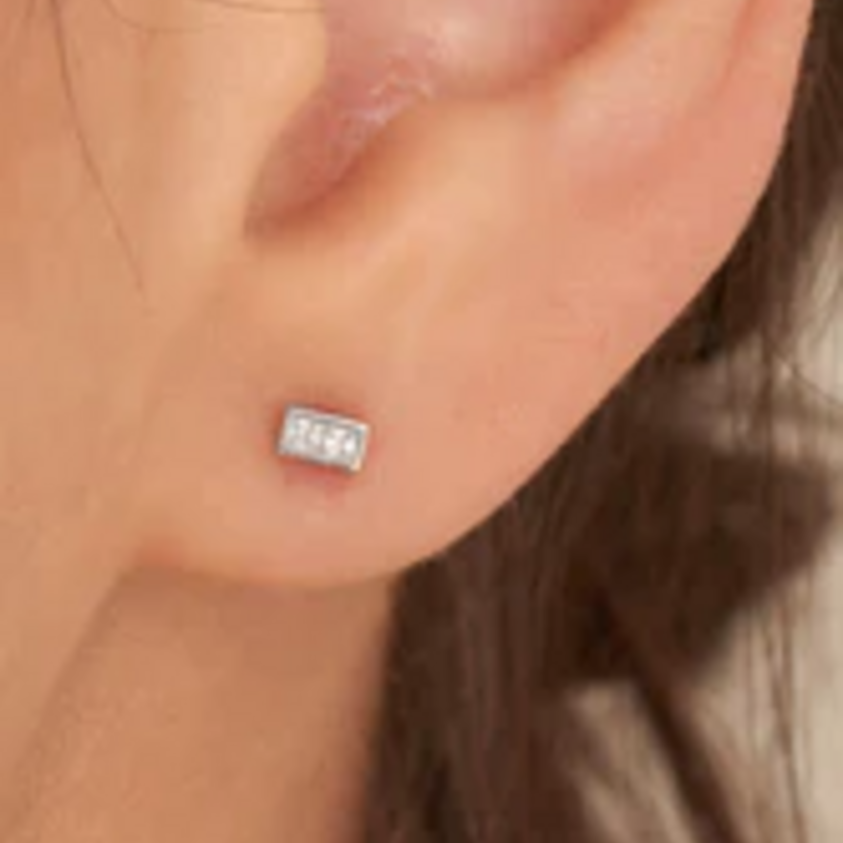 Ania Haie Ania Haie Glam Rock Mini Stud Earrings, silver