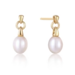 Ania Haie Ania Haie Pearl Power Drop Stud Earrings, gold