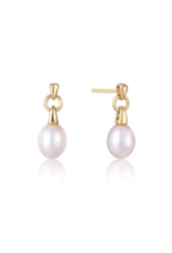 Ania Haie Ania Haie Pearl Power Drop Stud Earrings, gold