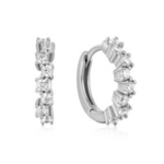 Ania Haie Ania Haie Ear Edit Sparkle Cluster Huggie Hoops, silver