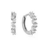 Ania Haie Ear Edit Sparkle Cluster Huggie Hoops, silver