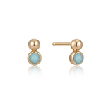 Ania Haie Ania Haie Spaced Out Orb Stud Earrings, gold amazonite