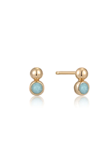 Ania Haie Ania Haie Spaced Out Orb Stud Earrings, gold amazonite