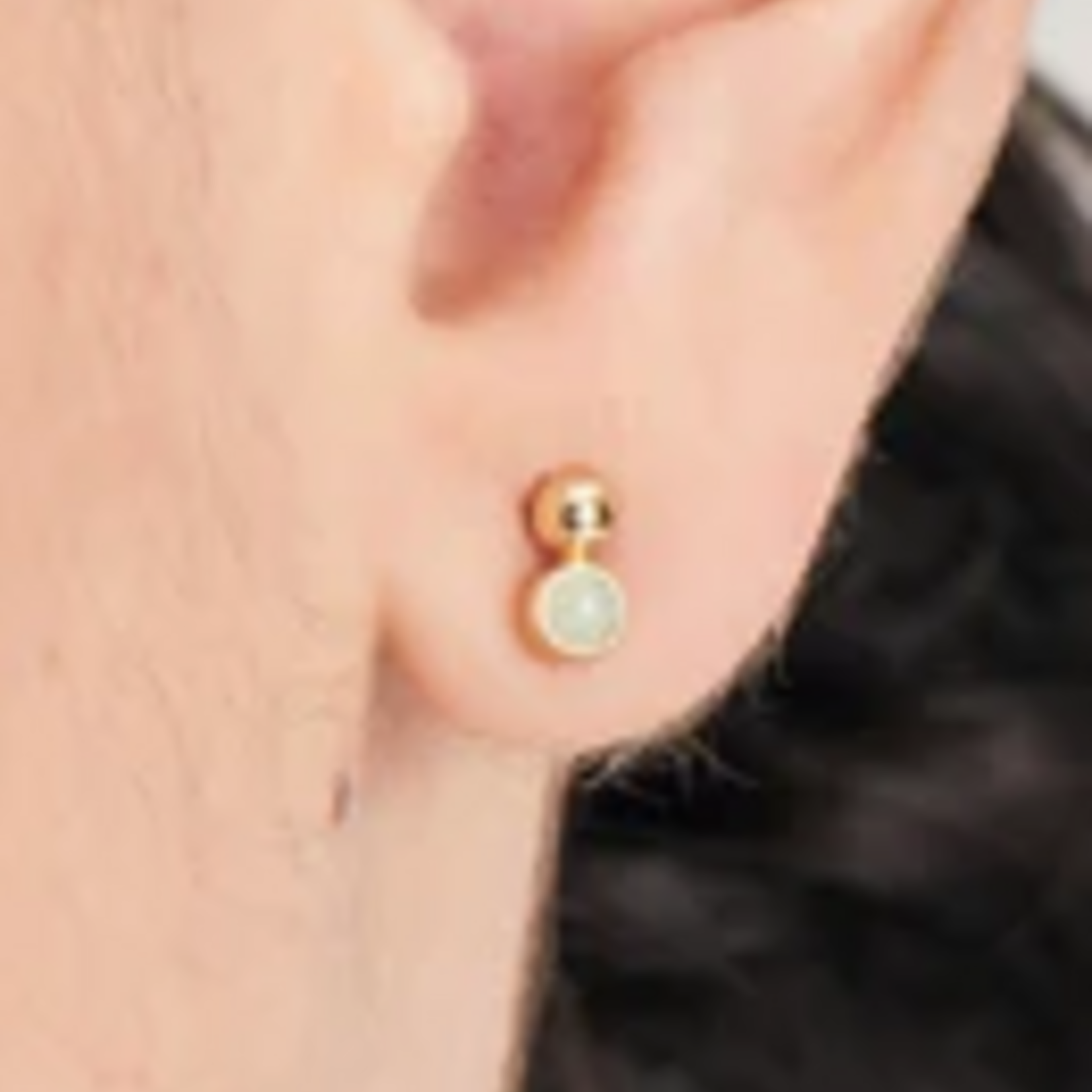 Ania Haie Ania Haie Spaced Out Orb Stud Earrings, gold amazonite