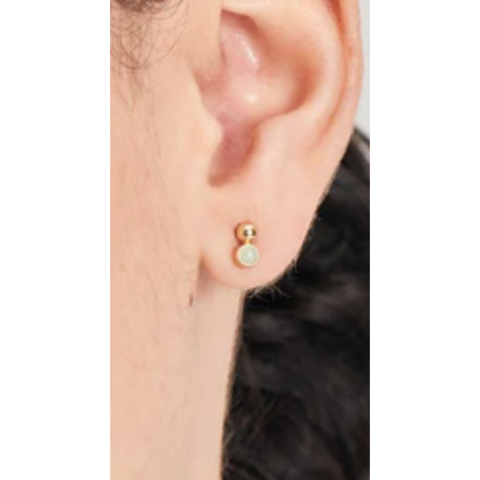 Ania Haie  Spaced Out Orb Stud Earrings, gold amazonite