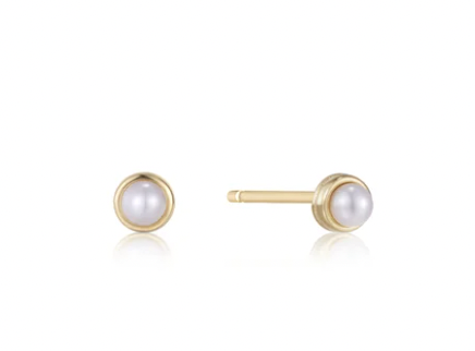 aiai♡ Idyllia stud earrings, Mixed cuts, Sun, Pink, Rhodium plated