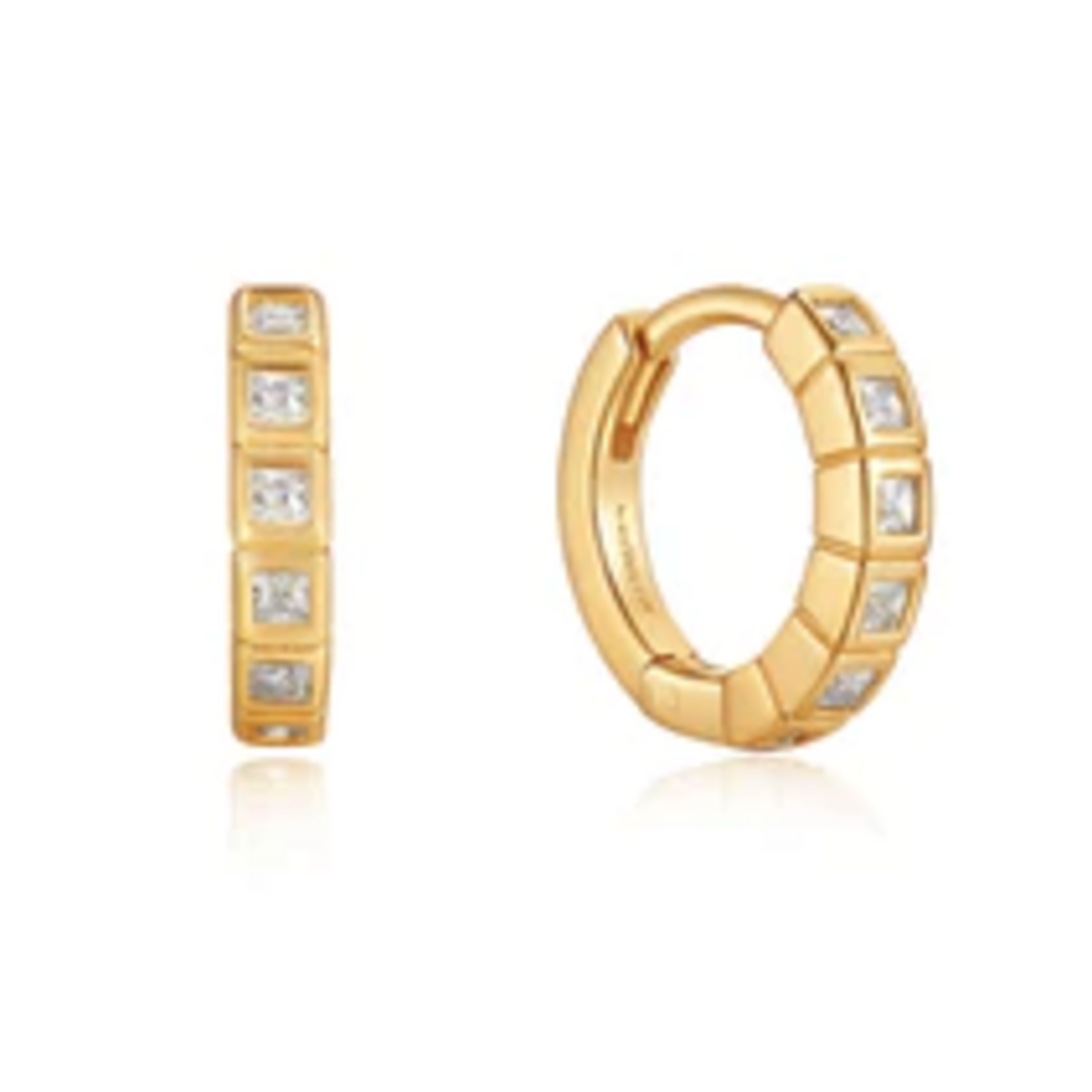 Ania Haie Ania Haie Glam Rock Huggie Hoop Earrings, gold