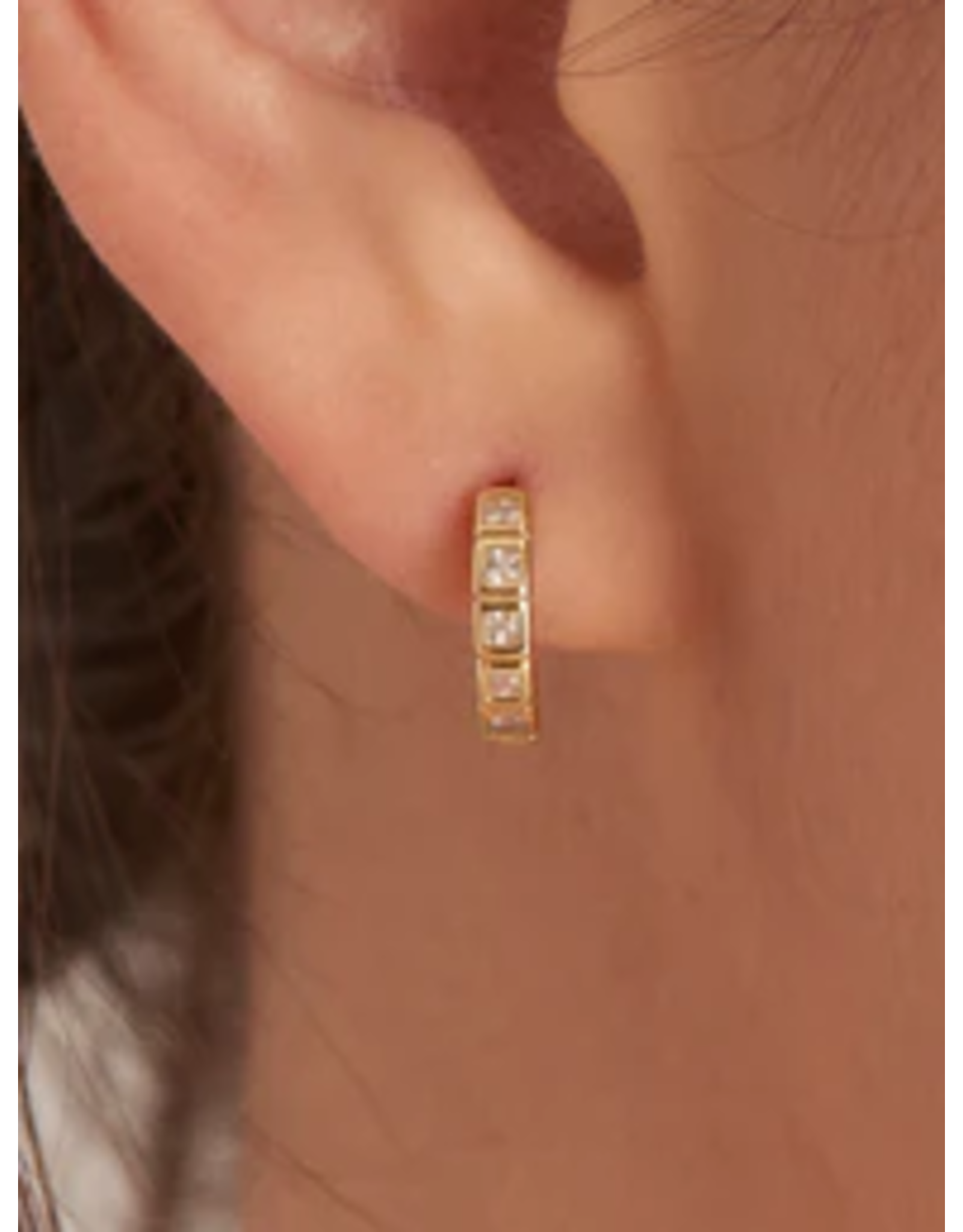Ania Haie Ania Haie Glam Rock Huggie Hoop Earrings, gold