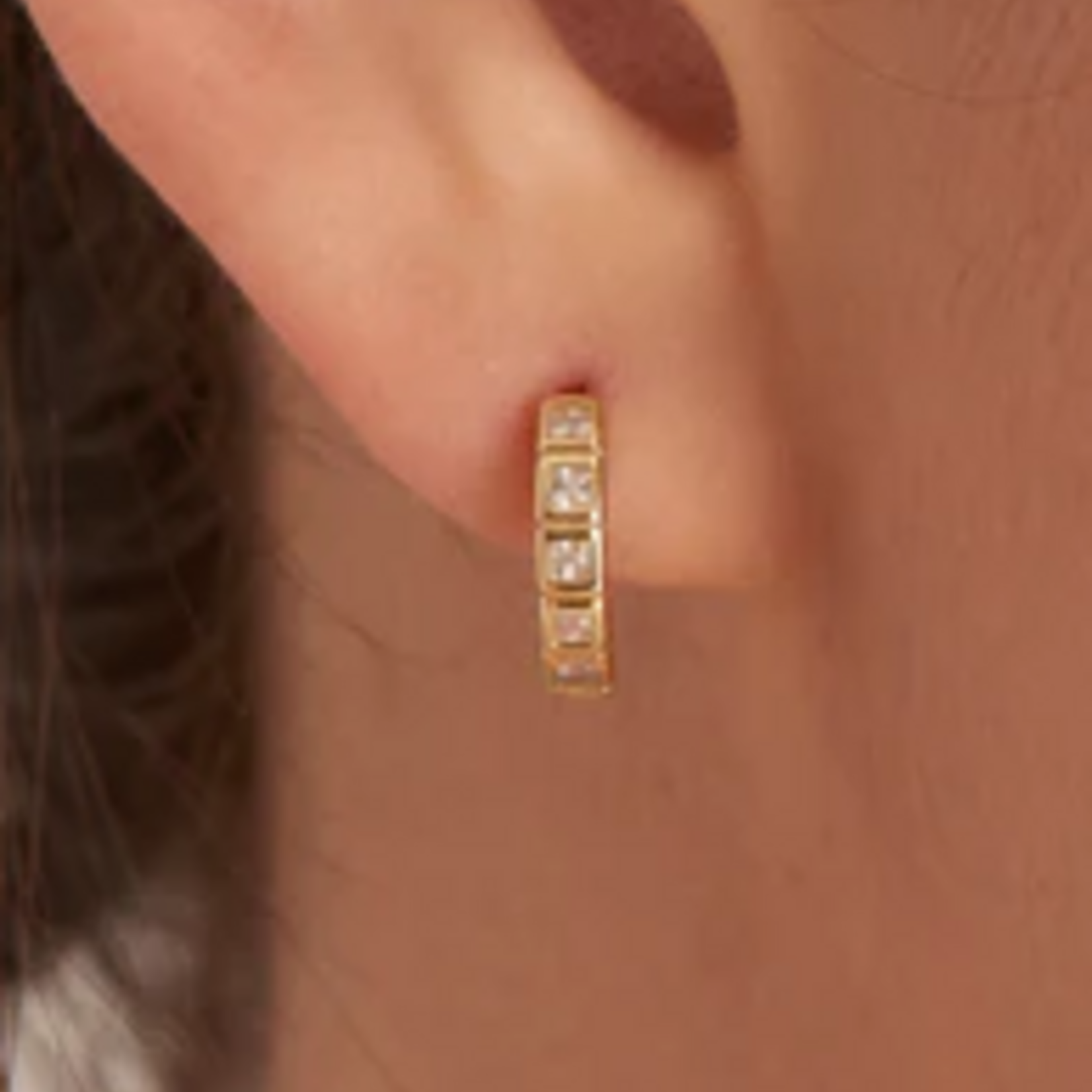 Ania Haie Ania Haie Glam Rock Huggie Hoop Earrings, gold