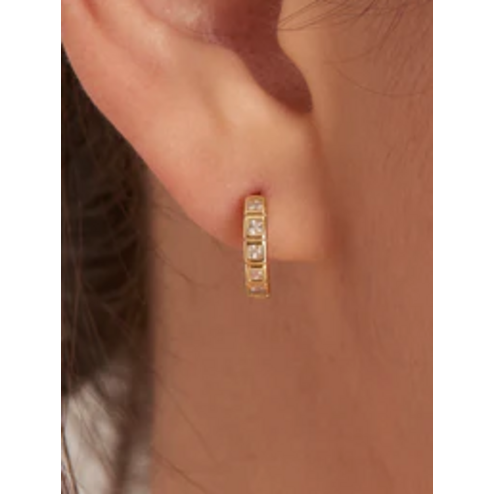 Ania Haie Ania Haie Glam Rock Huggie Hoop Earrings, gold