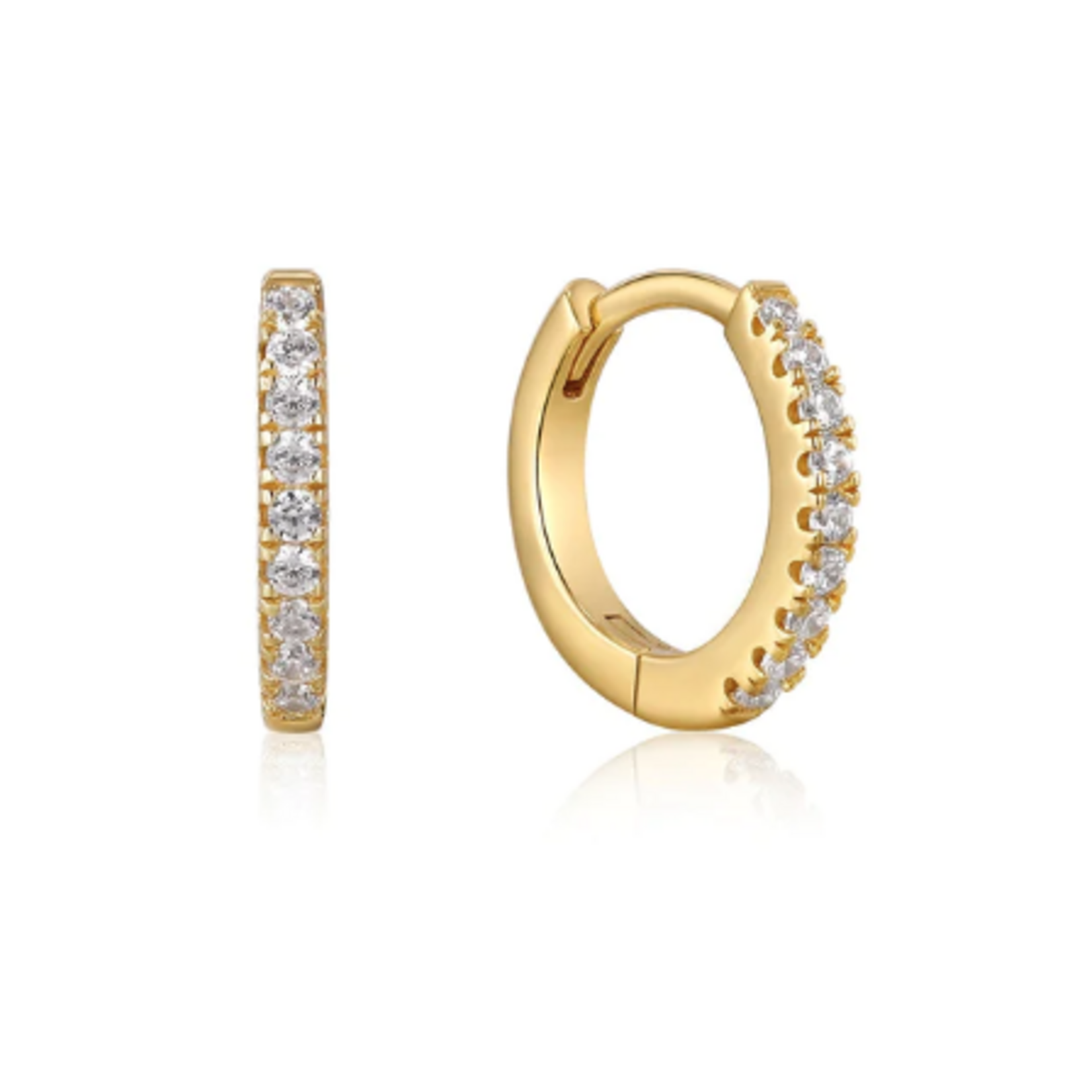 Ania Haie Ear Edit Sparkle Huggie Hoop Earrings, gold
