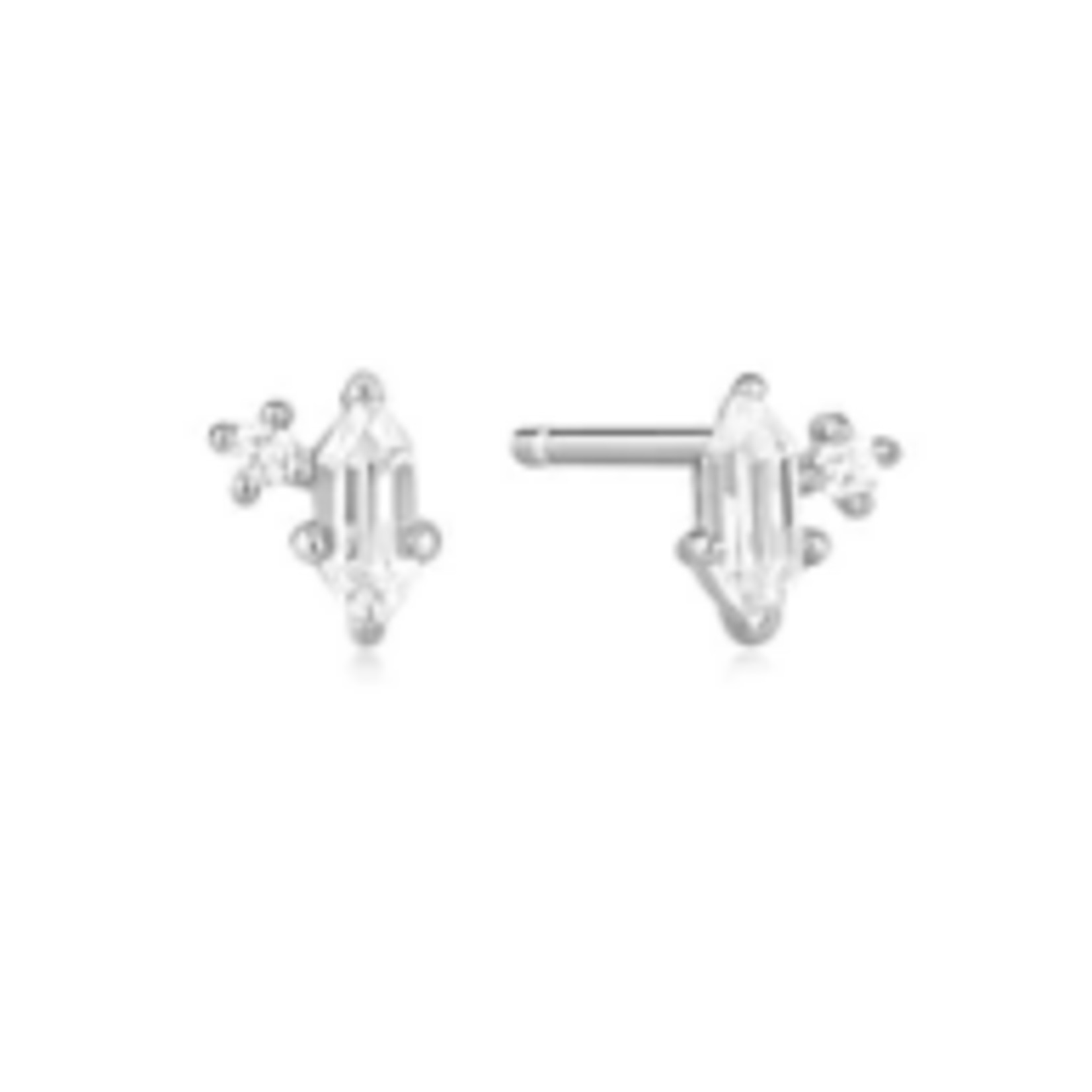Ania Haie Ania Haie Dance 'Til Dawn Sparkle Emblem Stud Earrings, silver