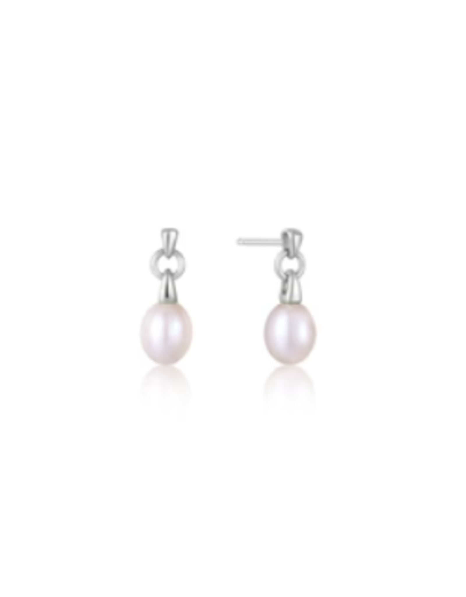 Ania Haie Ania Haie Pearl Power Drop Stud Earrings, silver