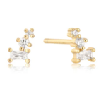 Ania Haie Glam Rock Mini Climber Stud Earrings, gold