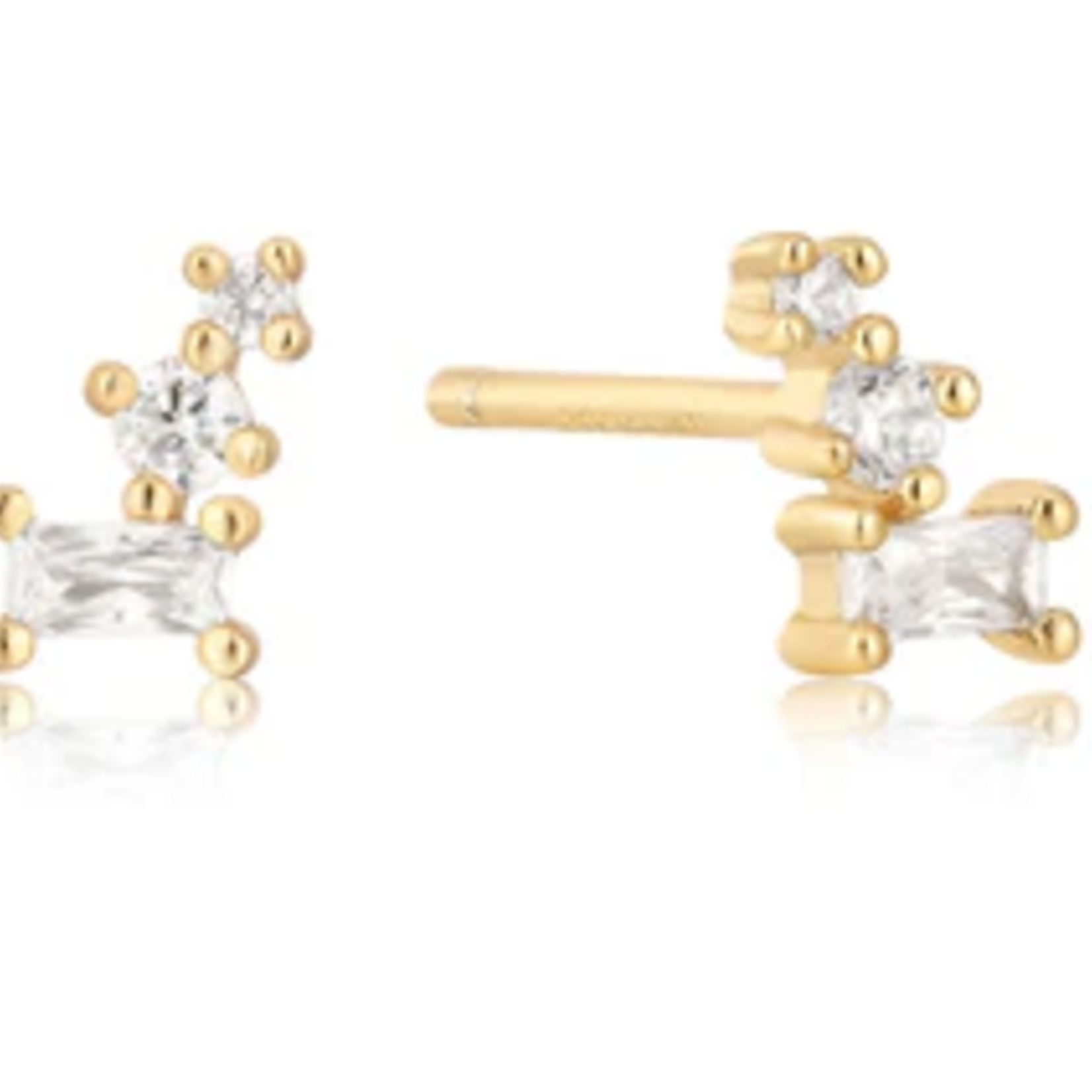 Ania Haie Ania Haie Glam Rock Mini Climber Stud Earrings, gold