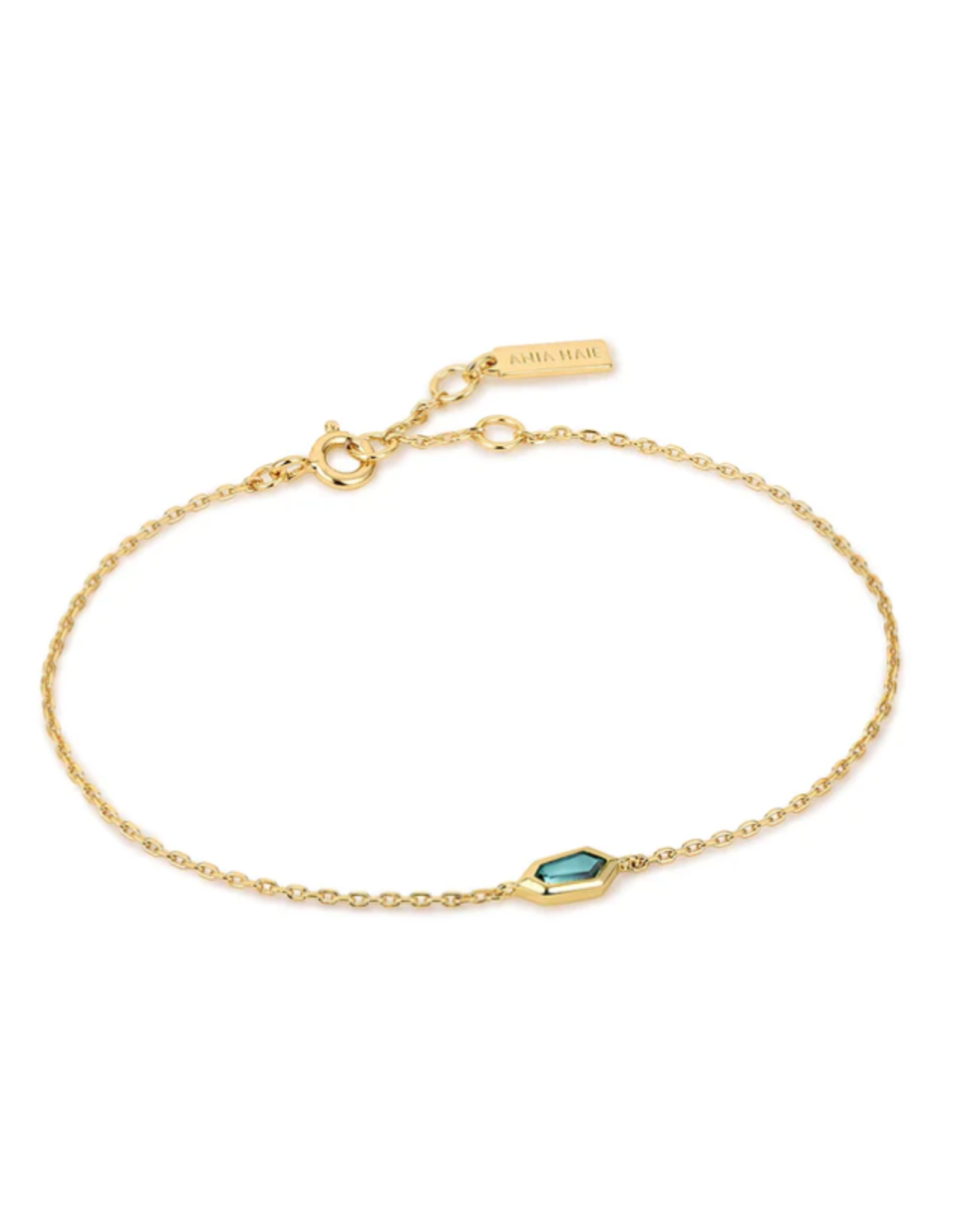 Ania Haie Ania Haie Dance 'Til Dawn Teal Sparkle Chain Bracelet, gold