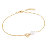 Ania Haie Ania Haie Pearl Power Link Chain Bracelet, gold