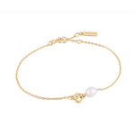 Ania Haie Pearl Power Link Chain Bracelet, gold