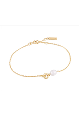 Ania Haie Ania Haie Pearl Power Link Chain Bracelet, gold