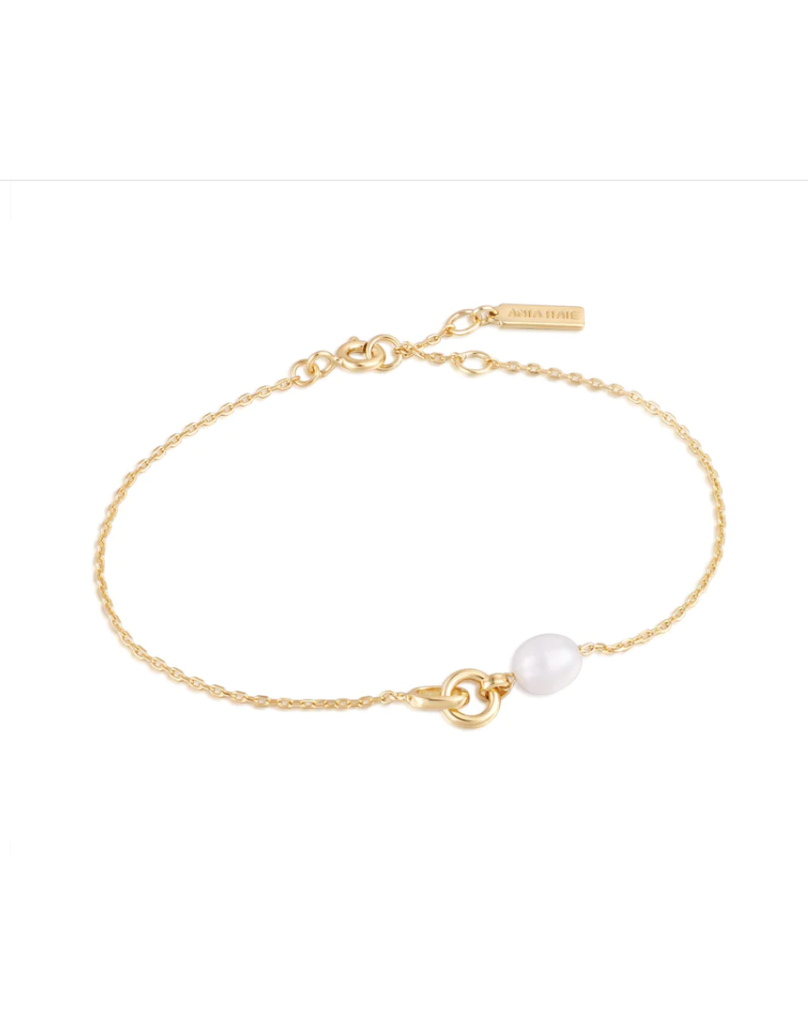 Ania Haie Ania Haie Pearl Power Link Chain Bracelet, gold