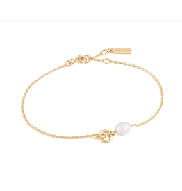 Ania Haie Ania Haie Pearl Power Link Chain Bracelet, gold