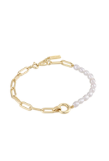 Ania Haie Ania Haie Pearl Power Chunky Link Chain Bracelet, Gold