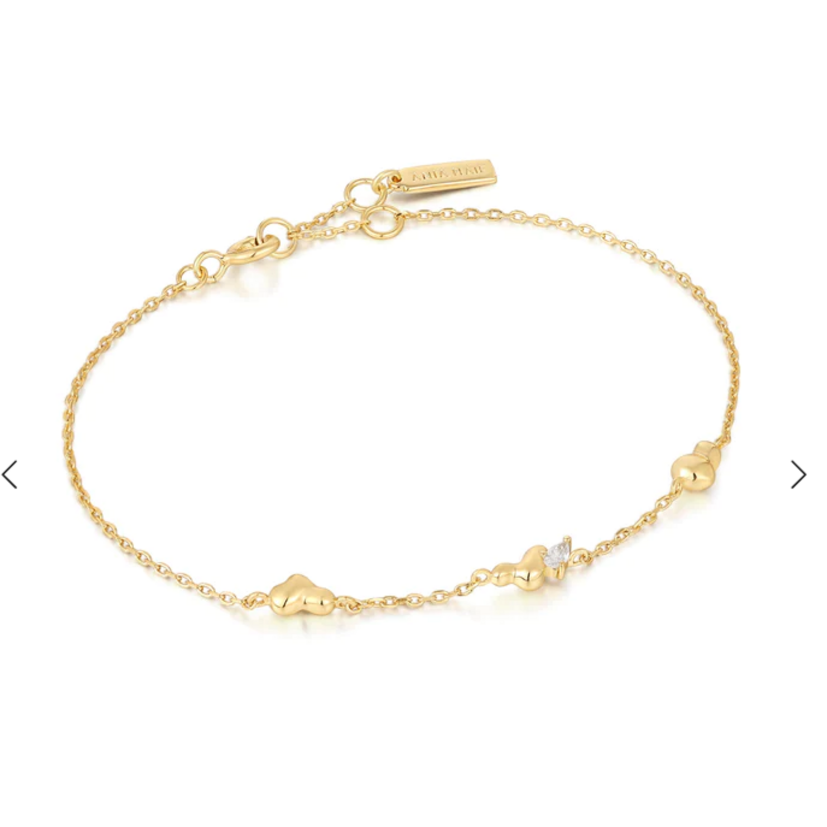 Ania Haie Ania Haie Taking Shape Twisted Wave Chain Bracelet, gold